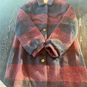 Velvet Plaid Peacoat